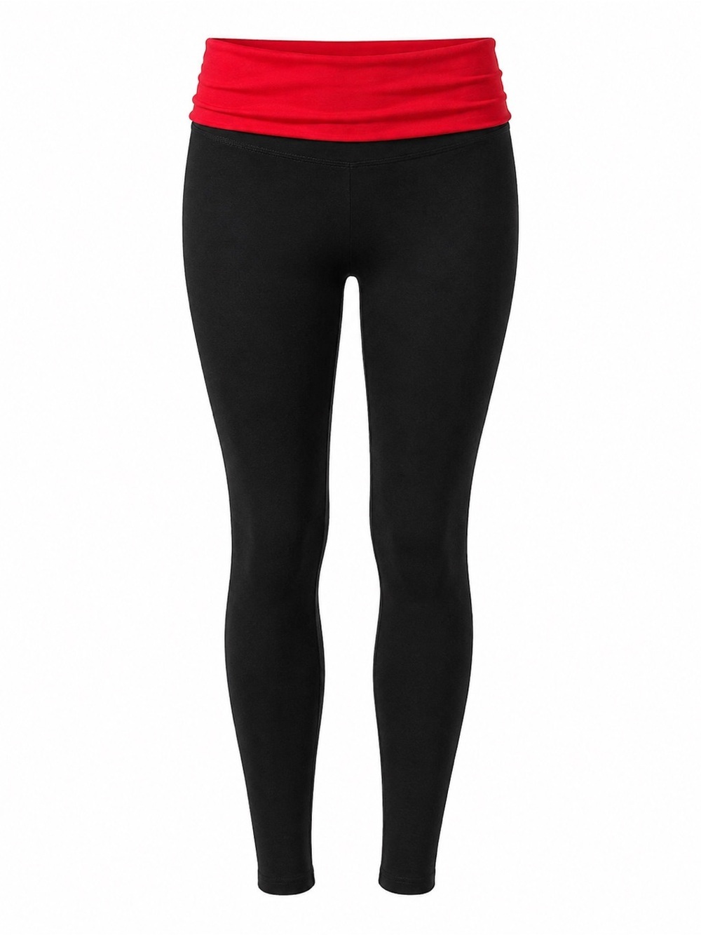 RED WAIST WITH SILVER VICTORIA’S SECRET SKINNY YOGA PANTS